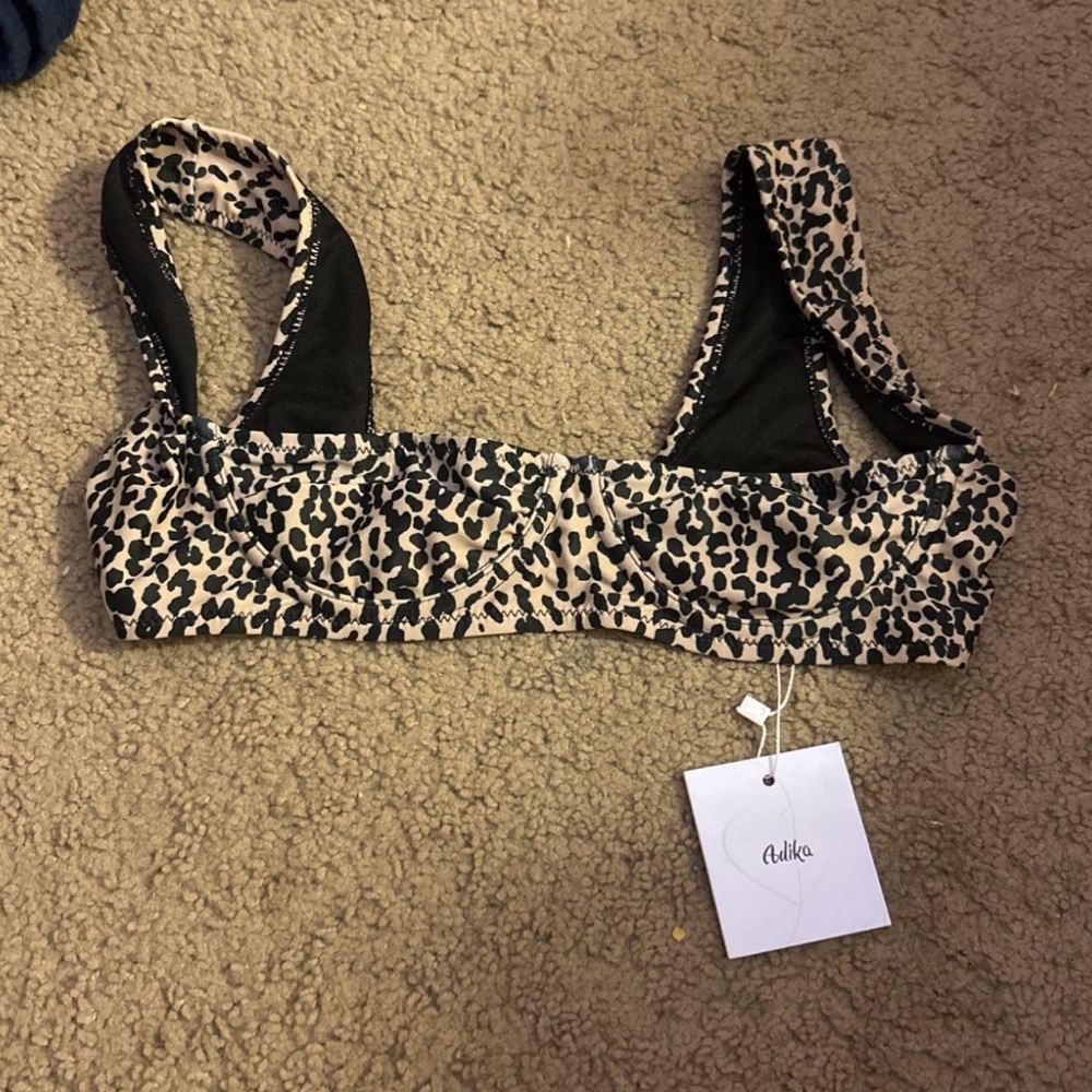 Adika Cheetah Print Bikini Top Size Xs